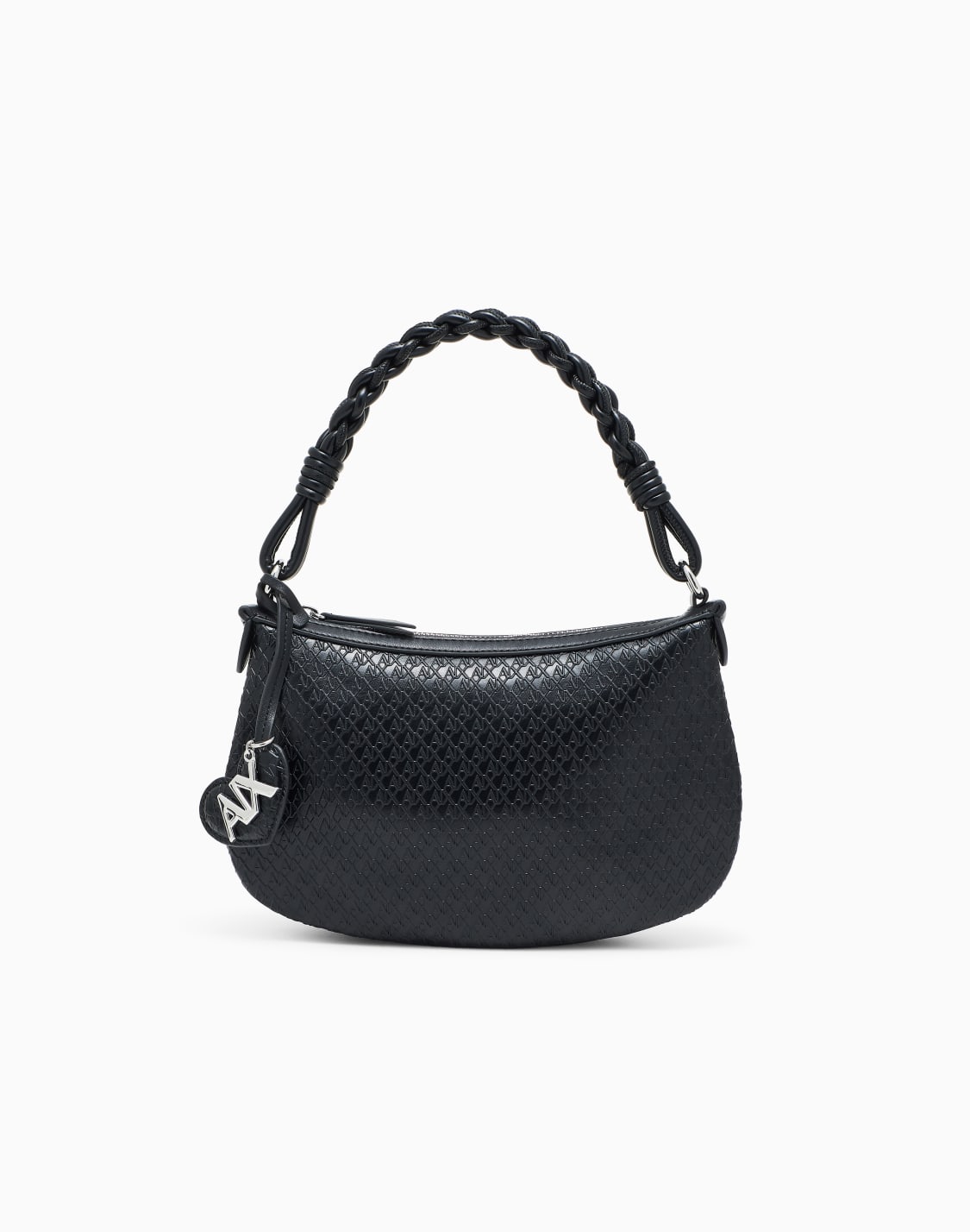 mini-borsa-a-spalla-in-tessuto-liscio-nero--armani-exchange