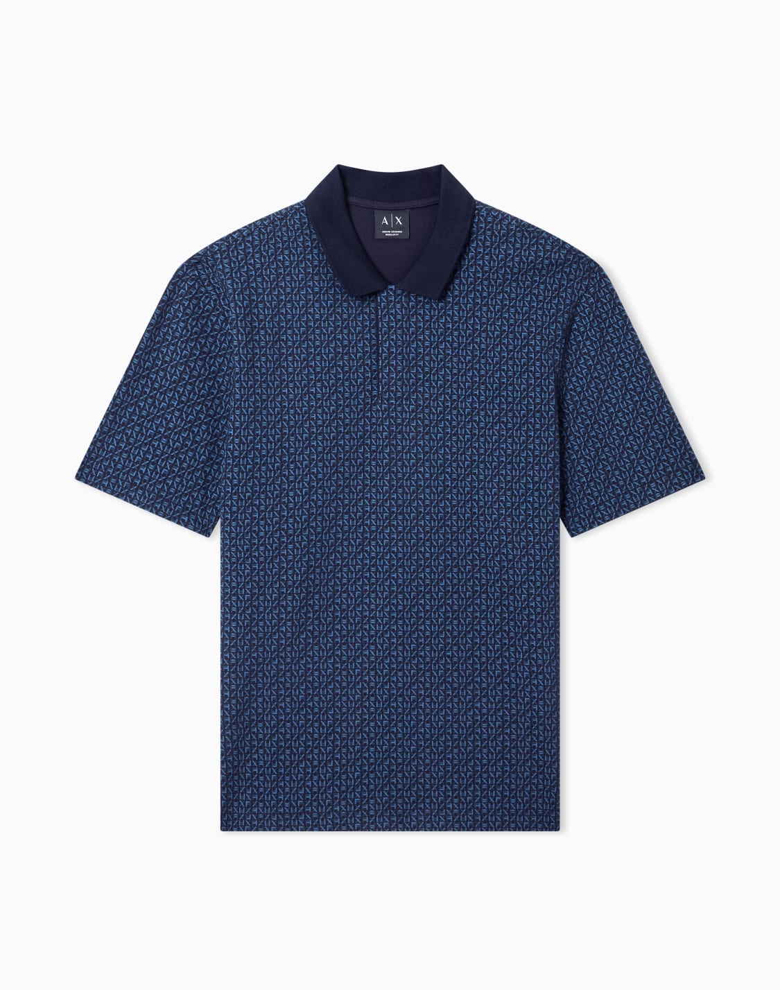 polo-coupe-rgulire-en-jersey-extensible-bleu-marine--armani-exchange