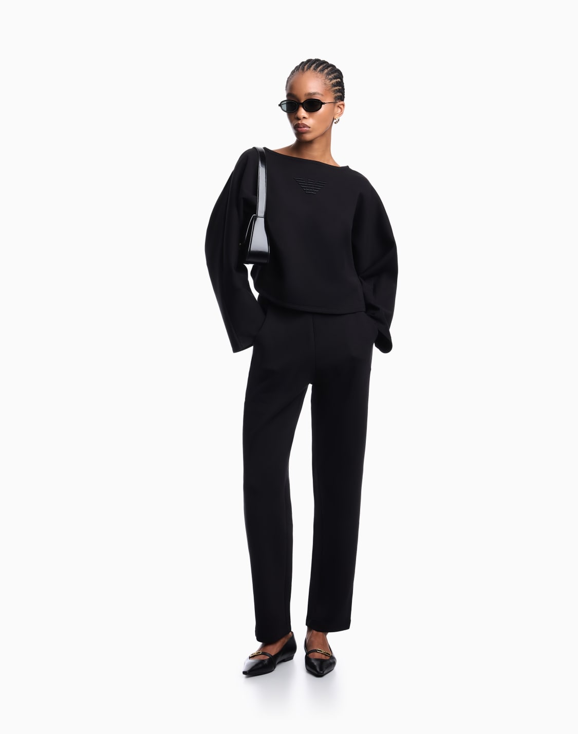 pantalones-en-punto-doble-negro--emporio-armani