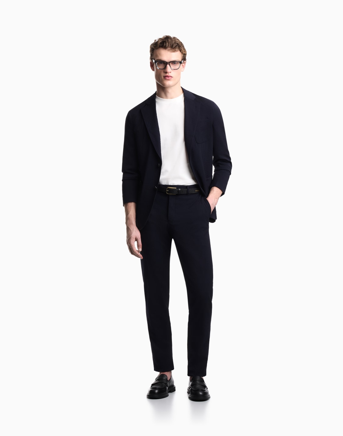 chinos-in-light-wool-stretch-seersucker-navy-blue--emporio-armani
