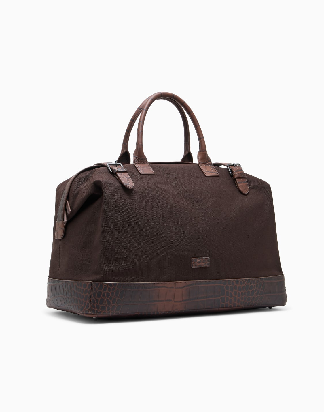 크로커다일-패턴-레더-디테일의-위켄드-백-브라운--emporio-armani