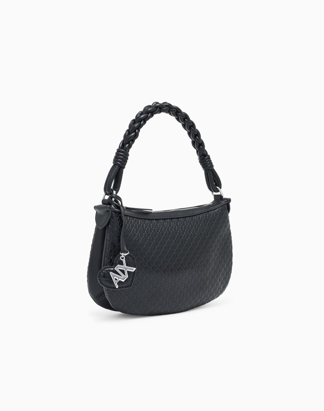 mini-borsa-a-spalla-in-tessuto-liscio-nero--armani-exchange