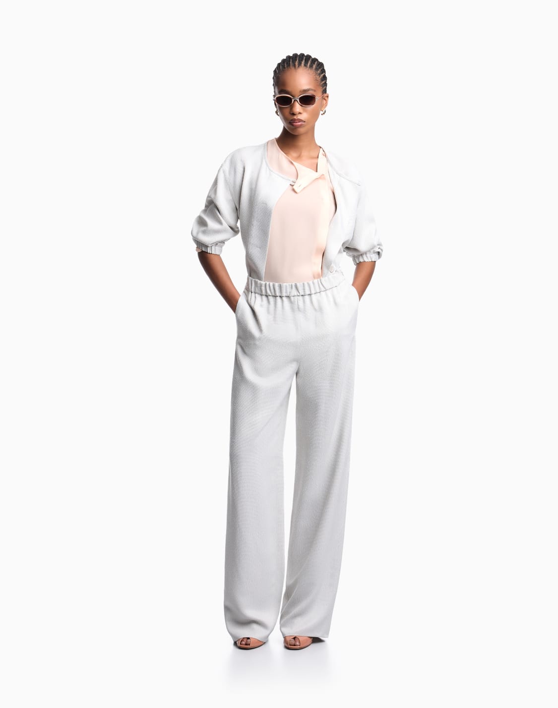 icon-blouse-in-silk-double-georgette-pink--emporio-armani