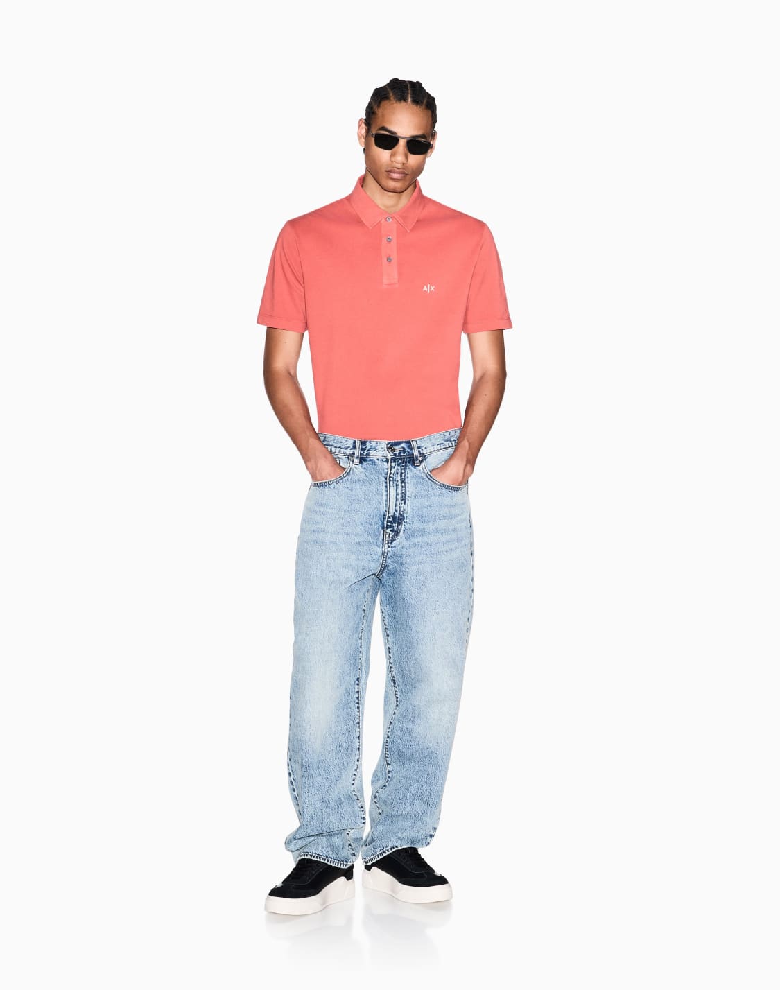 cotton-polo-shirt-rouge--armani-exchange