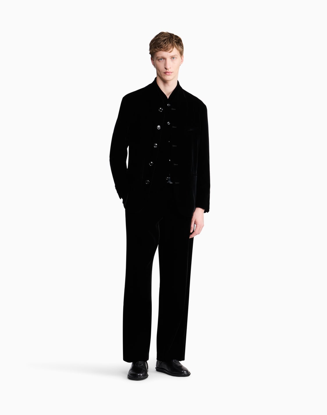 blazer-one-shot-stretch-viscose-and-cupro-velvet-black--giorgio-armani