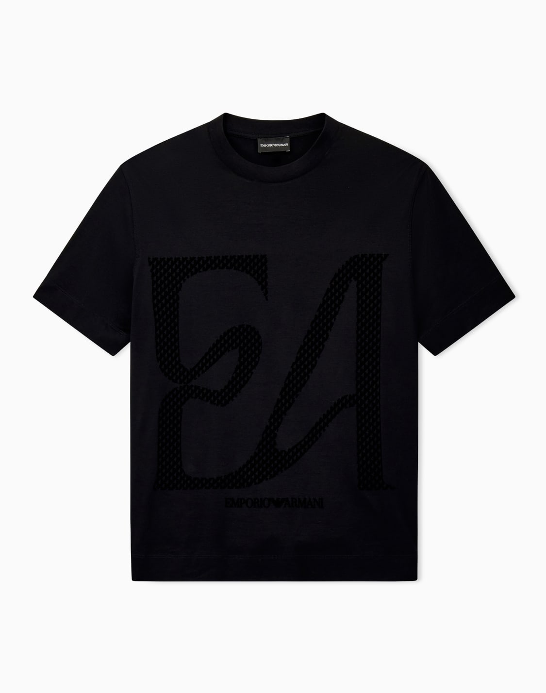 t-shirt-in-mixed-lyocell-jersey-with-maxi-flock-logo-black--emporio-armani