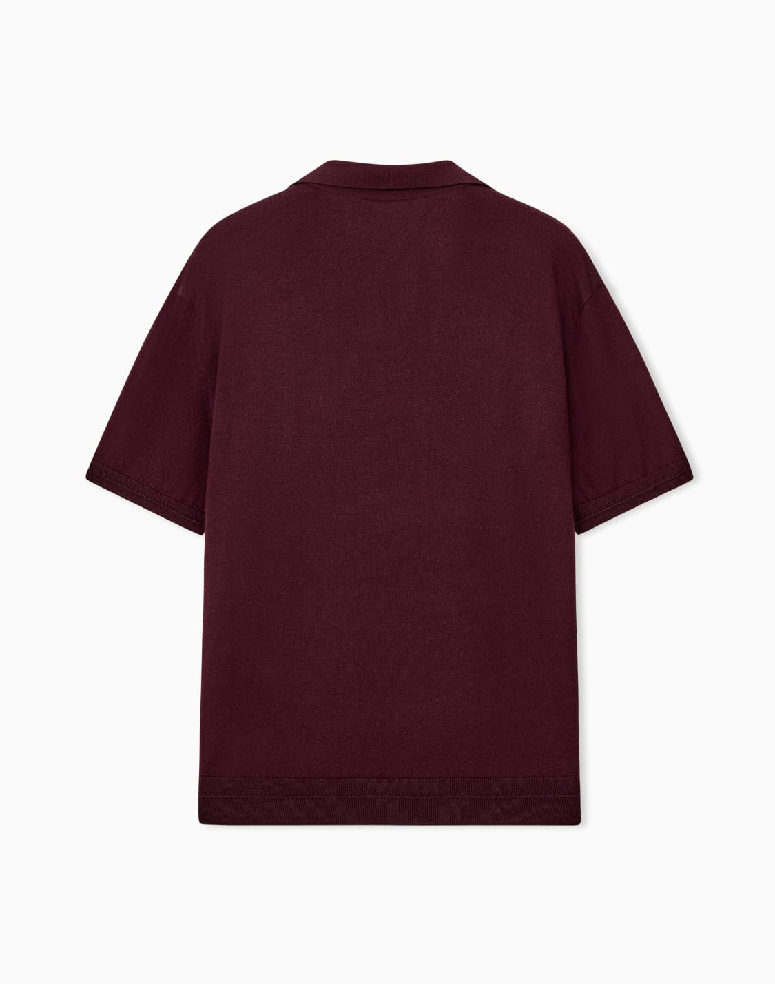 polo-shirt-in-virgin-wool-and-silk-knit-with-short-sleeves-burgundy--emporio-armani
