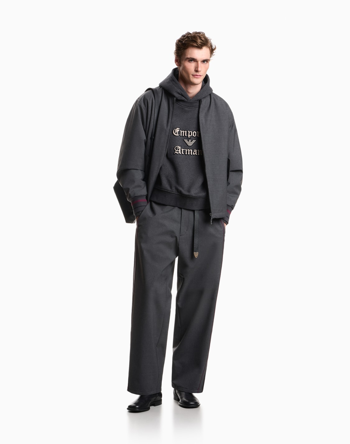 レギュラフィット-スウェットシャツ-コットンフレンチテリ-グレ--emporio-armani