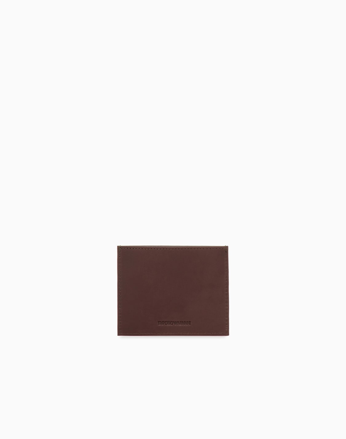メタルロゴ付き-レザ-カドホルダ-ブラウン--emporio-armani
