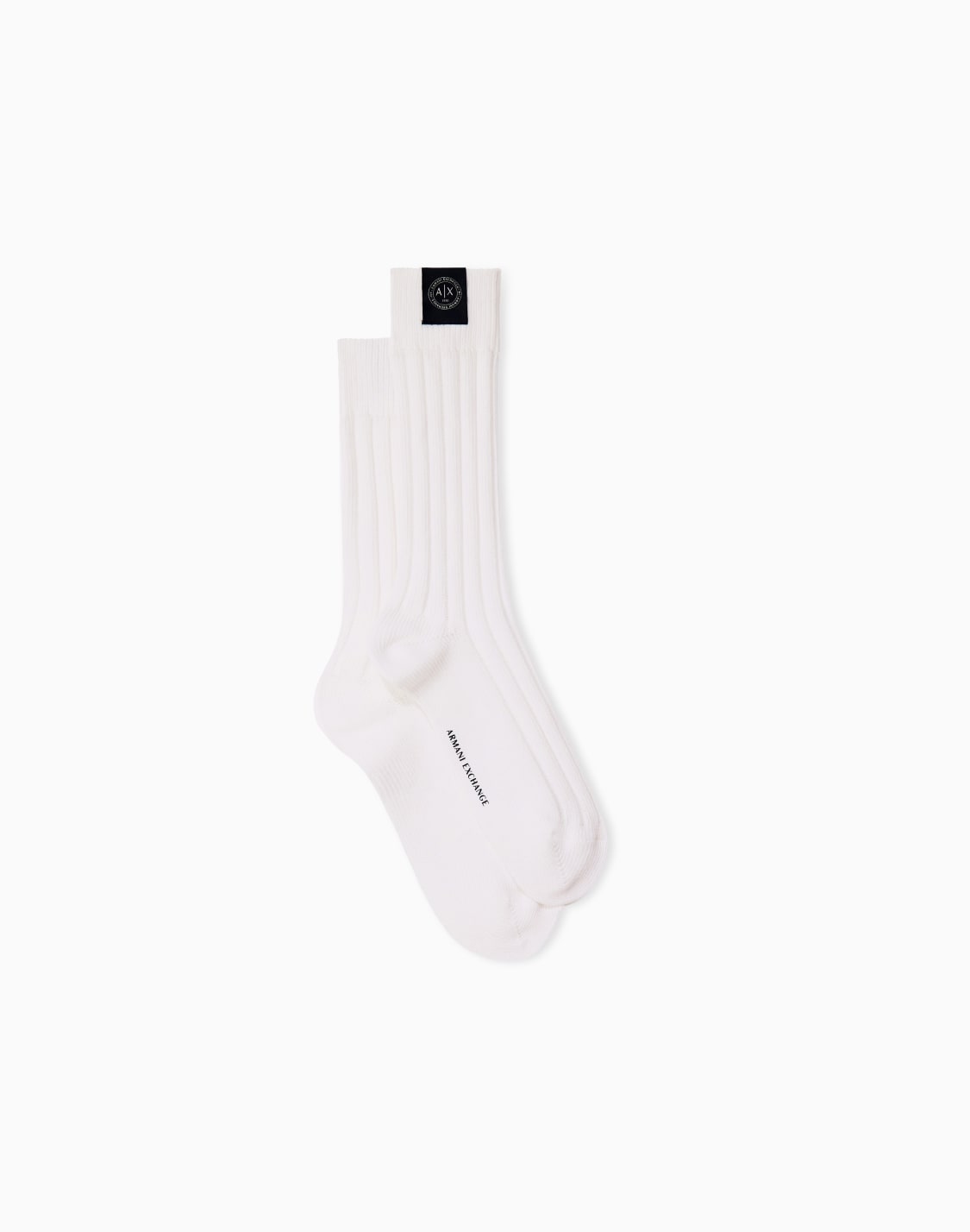 chaussettes-en-maille-de-coton-ctel-avec-cusson-blanc--armani-exchange
