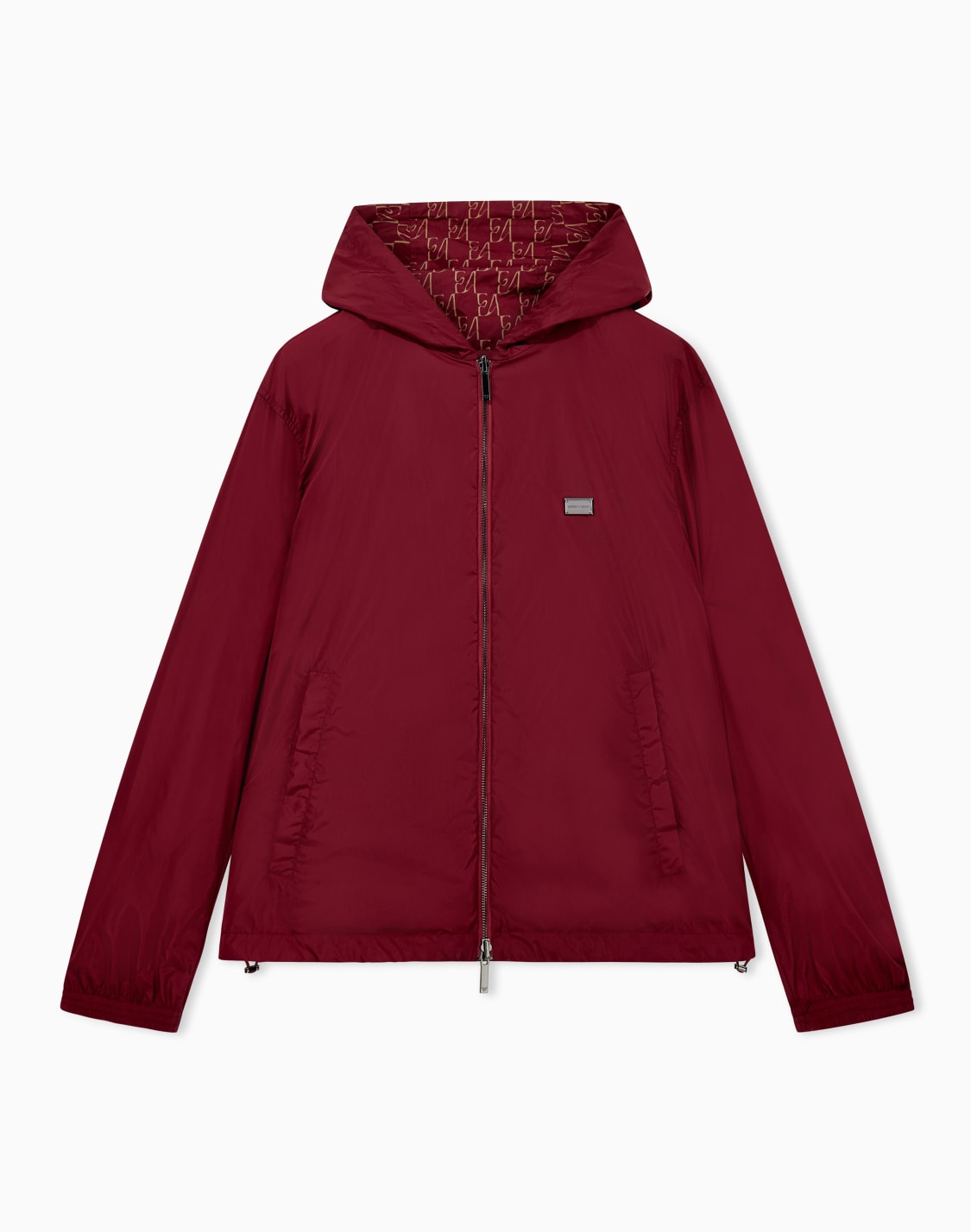 blouson-ample-capuche-avec-un-imprim-intgral-rouge--emporio-armani