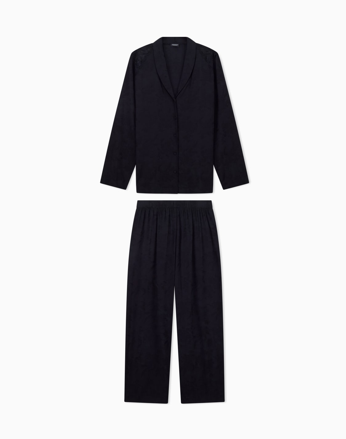 long-pyjama-set-in-jacquard-viscose-with-lace-details-black--emporio-armani