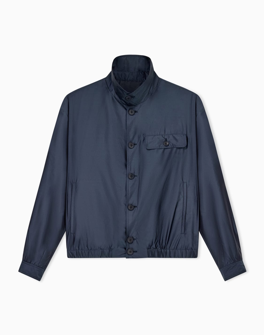 blouson-jacket-in-satin-effect-silk-with-a-high-collar-blue--emporio-armani