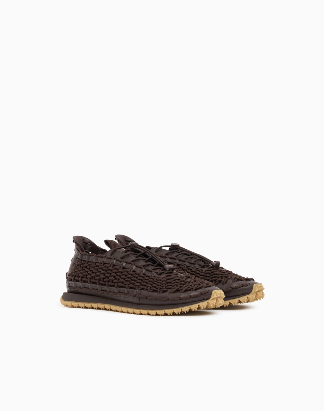 sneakers-with-woven-design-and-rugged-rubber-sole-brown--emporio-armani