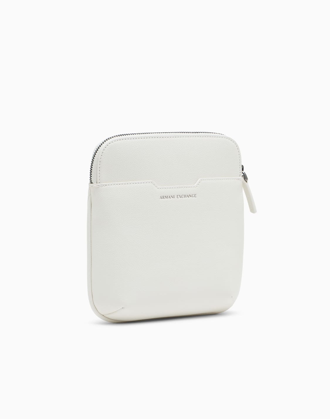 axロゴフラットショルダバッグ-ホワイト--armani-exchange