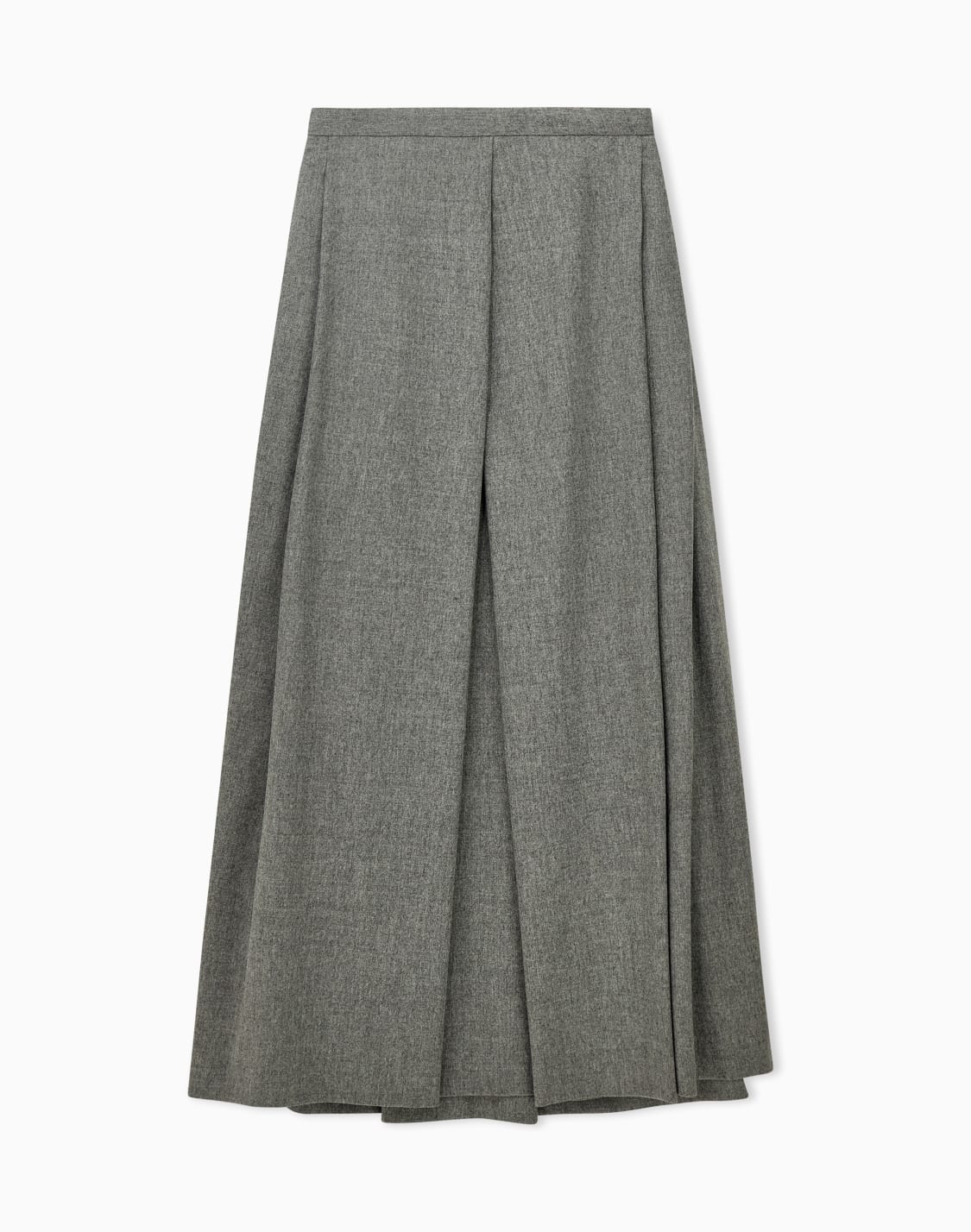 gonna-in-flanella-di-lana-e-cashmere-grigio--emporio-armani