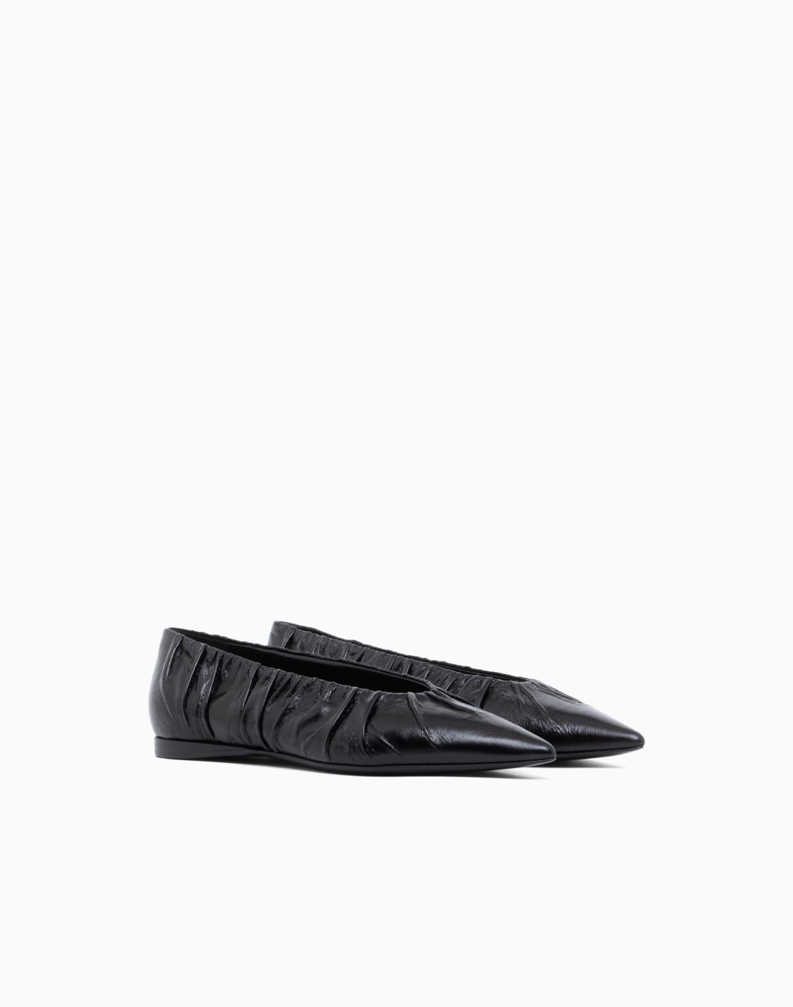 ballet-flats-in-glossy-ruched-leather-with-a-pointed-toe-black--emporio-armani