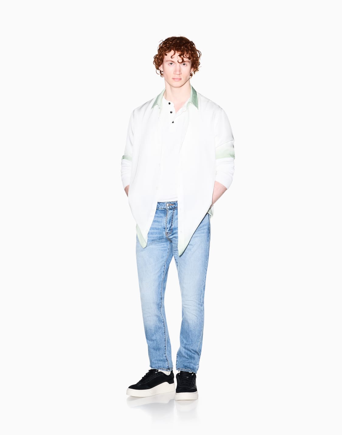 camisa-de-sarga-de-viscosa-verde--armani-exchange