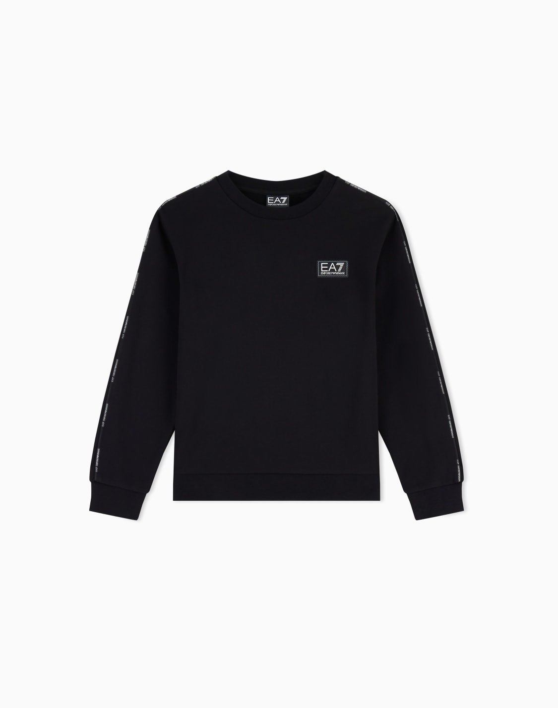 logo-series-ボイズ-クルネック-スウェットシャツ-コットン混紡-ブラック--ea7
