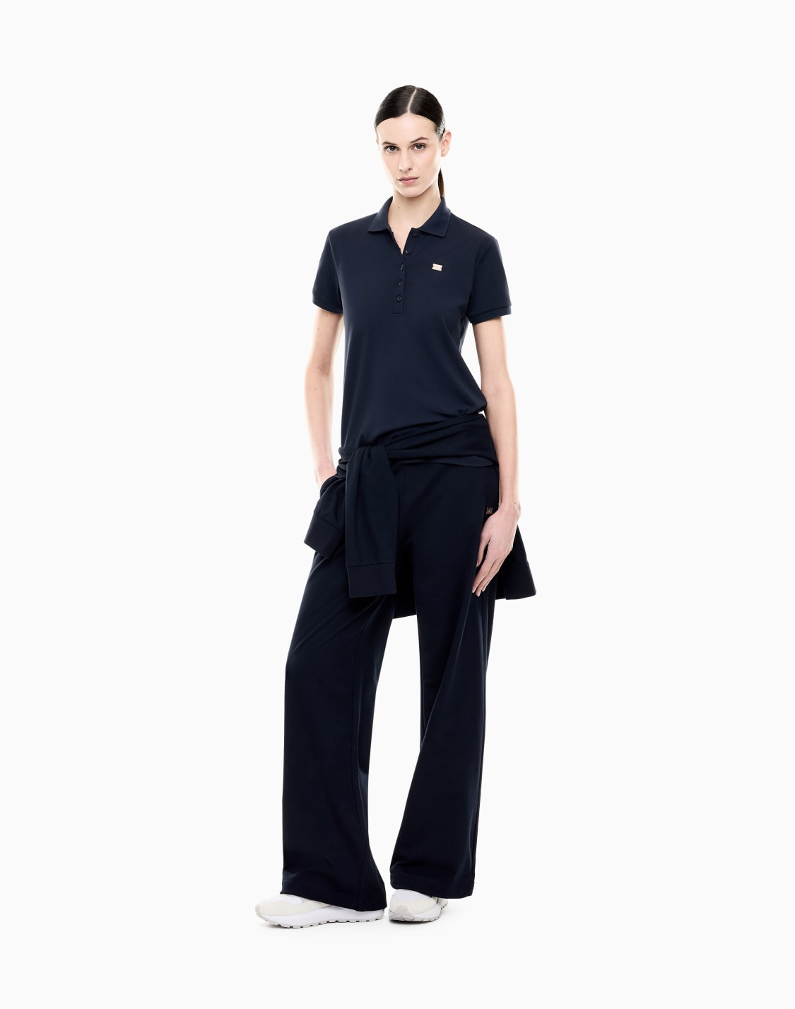 core-lady-ポロシャツ-ストレッチコットンジャジ-ネイビブル--ea7