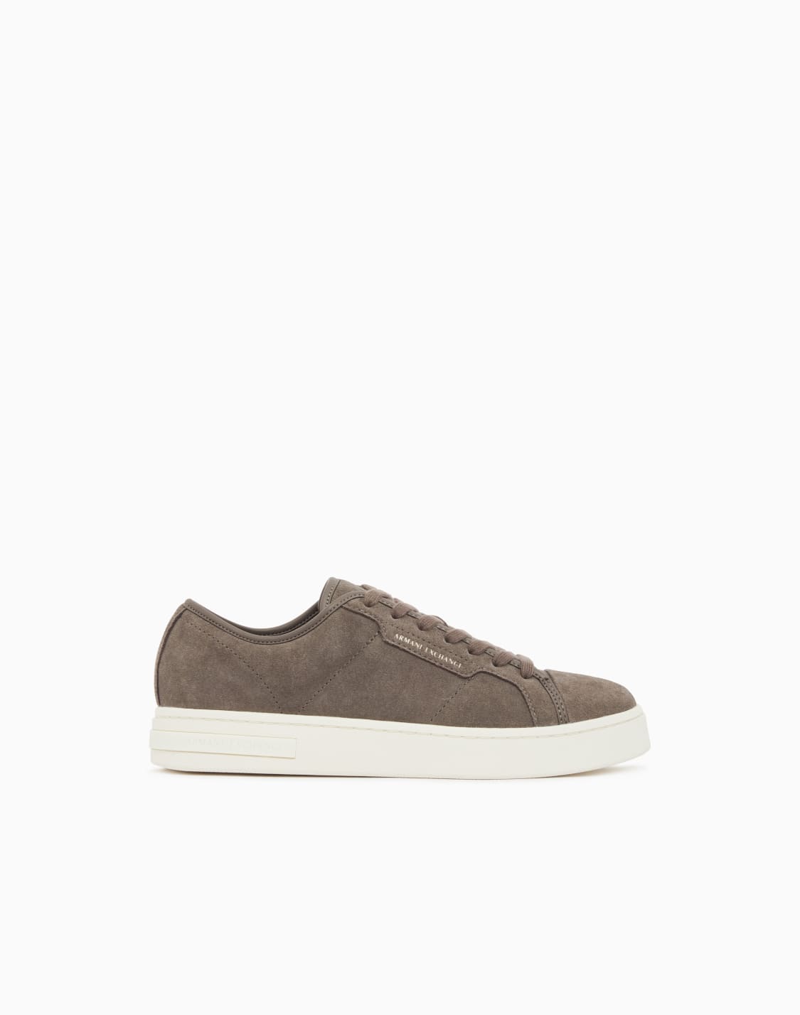sneakers-in-camoscio-con-suola-in-gomma-a-contrasto-marrone--armani-exchange