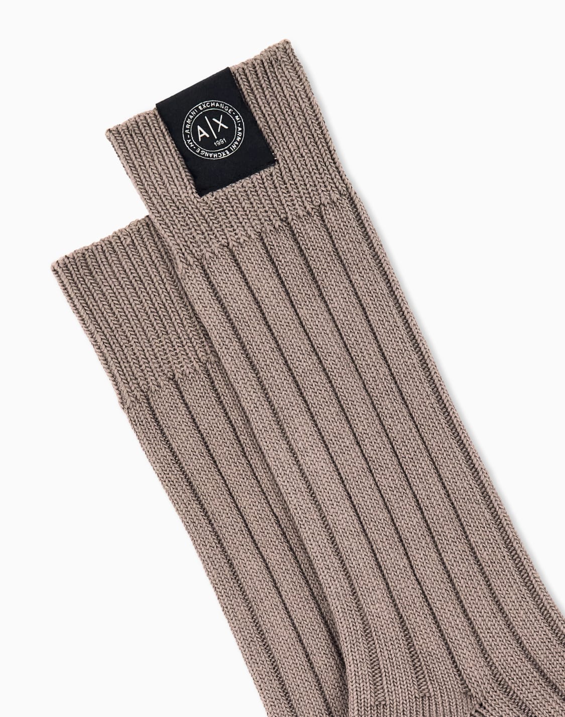 chaussettes-en-maille-de-coton-ctel-avec-cusson-marron--armani-exchange