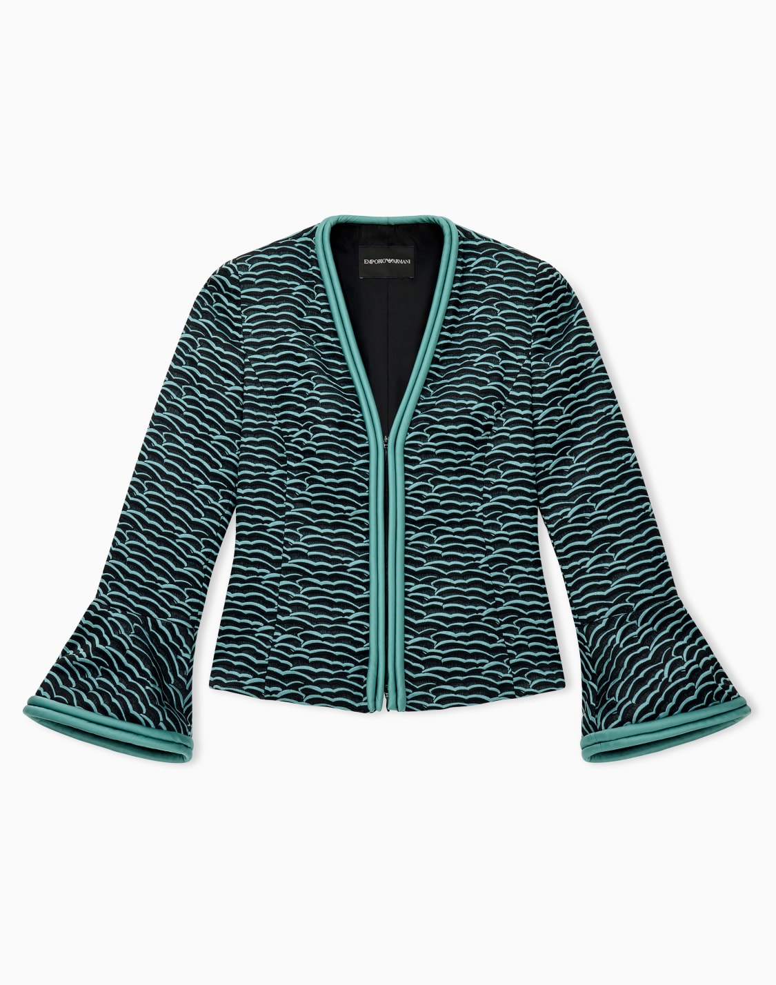 flared-sleeved-jacket-in-wavy-waffle-jacquard-black--emporio-armani