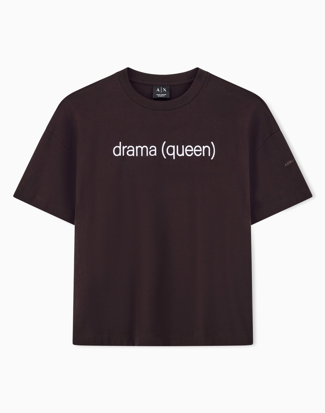 t-shirt-en-jersey-lourd-de-coton-avec-inscription-marron--armani-exchange