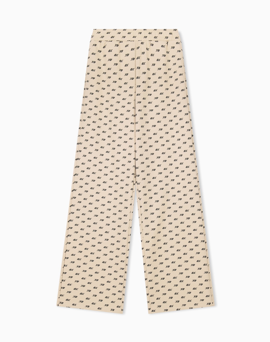 pantalon-large-en-coton-biologique-imprim-intgral-beige--armani-exchange