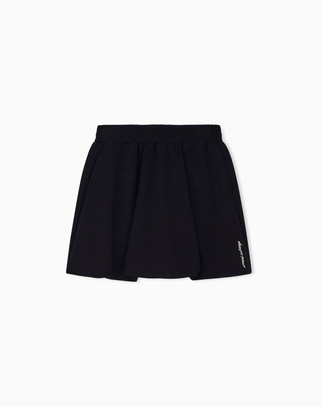 slim-fit-skirts-in-stretch-viscose-scuba-with-rib-details-black--armani-exchange