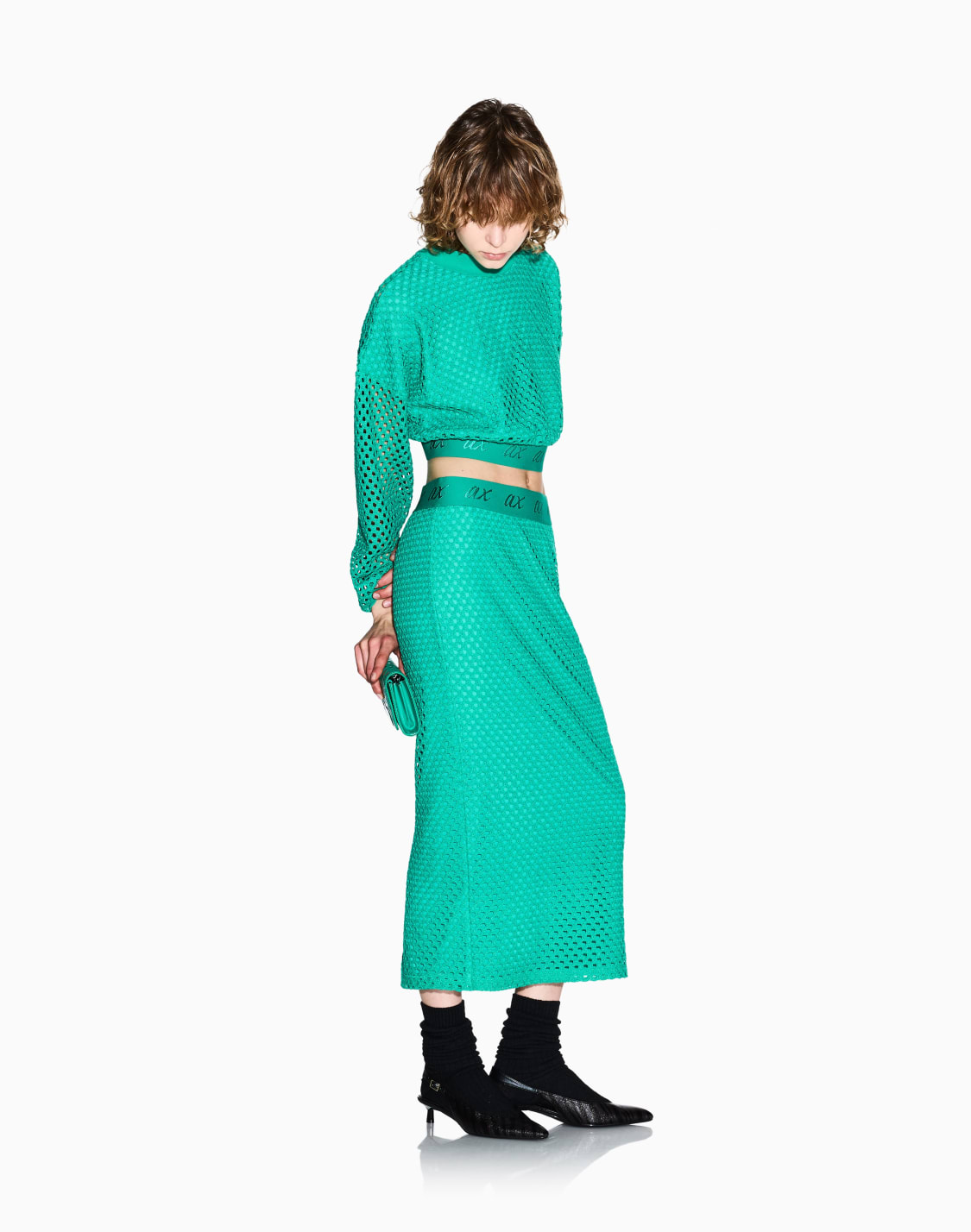 cropped-sweater-in-open-knit-mesh-with-ribbed-crew-neckline-green--armani-exchange