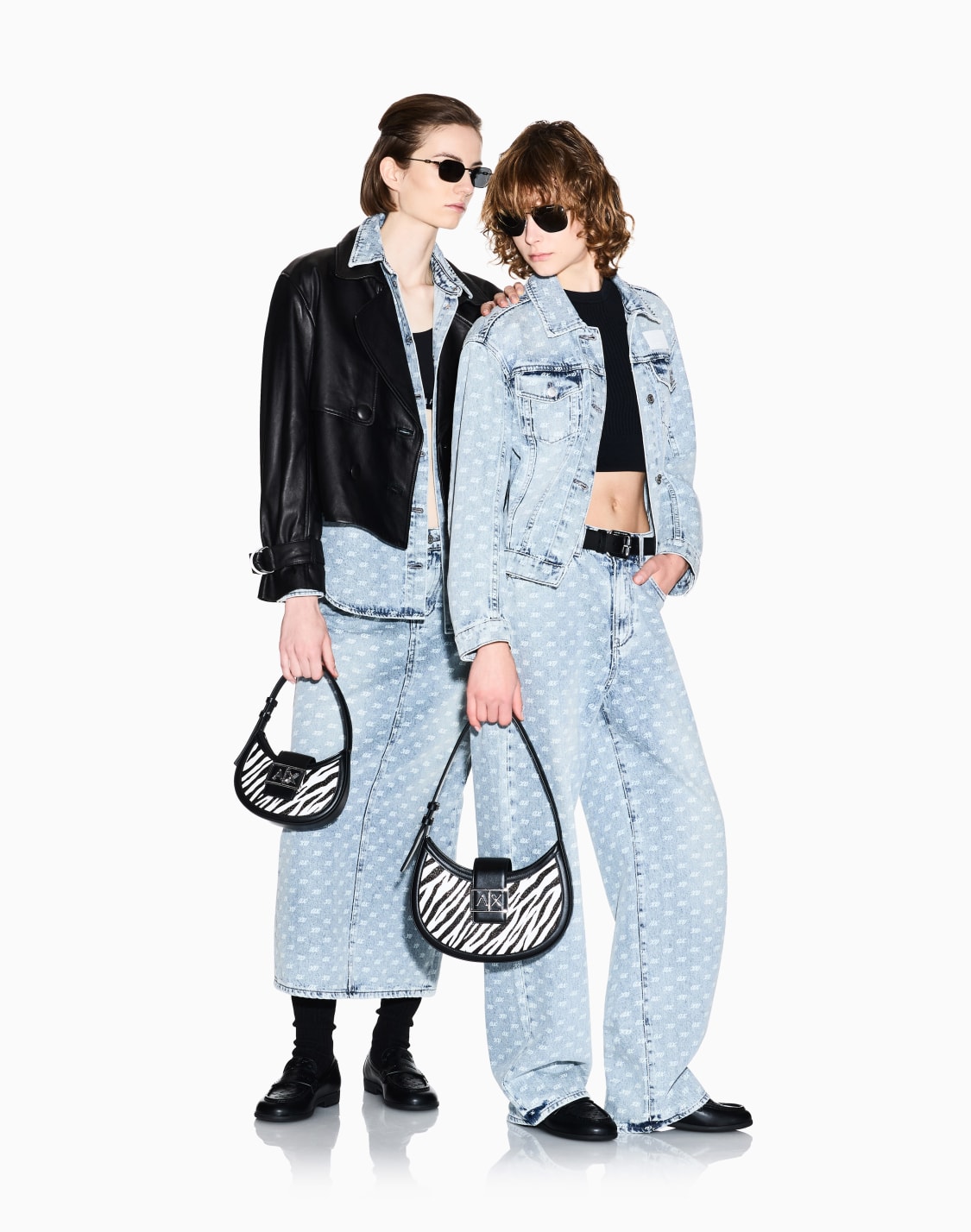oversized-five-pocket-denim-pants-with-an-allover-print-blue--armani-exchange