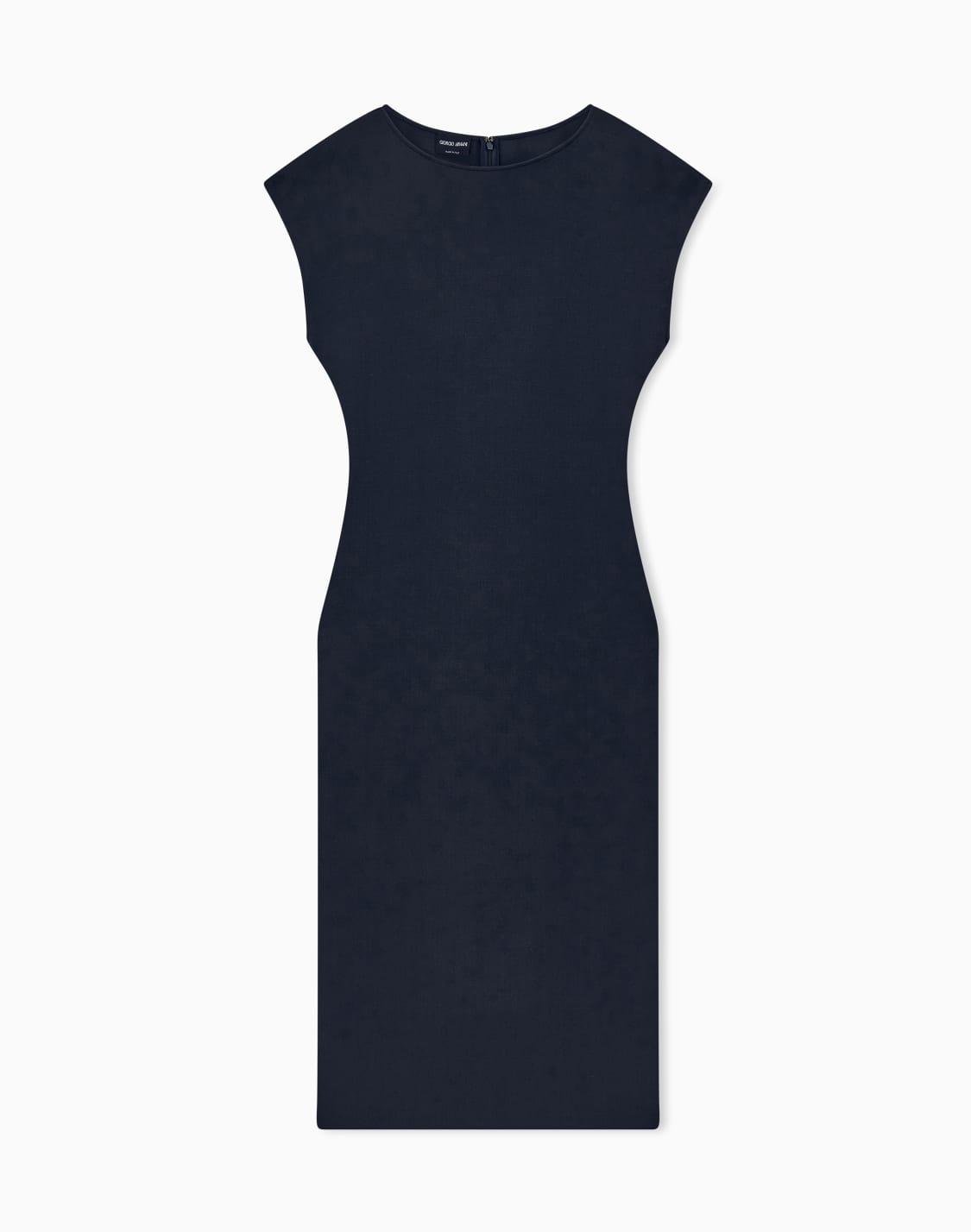 dress-short-sleeved-sheath-in-double-stretch-virgin-wool-grey--giorgio-armani