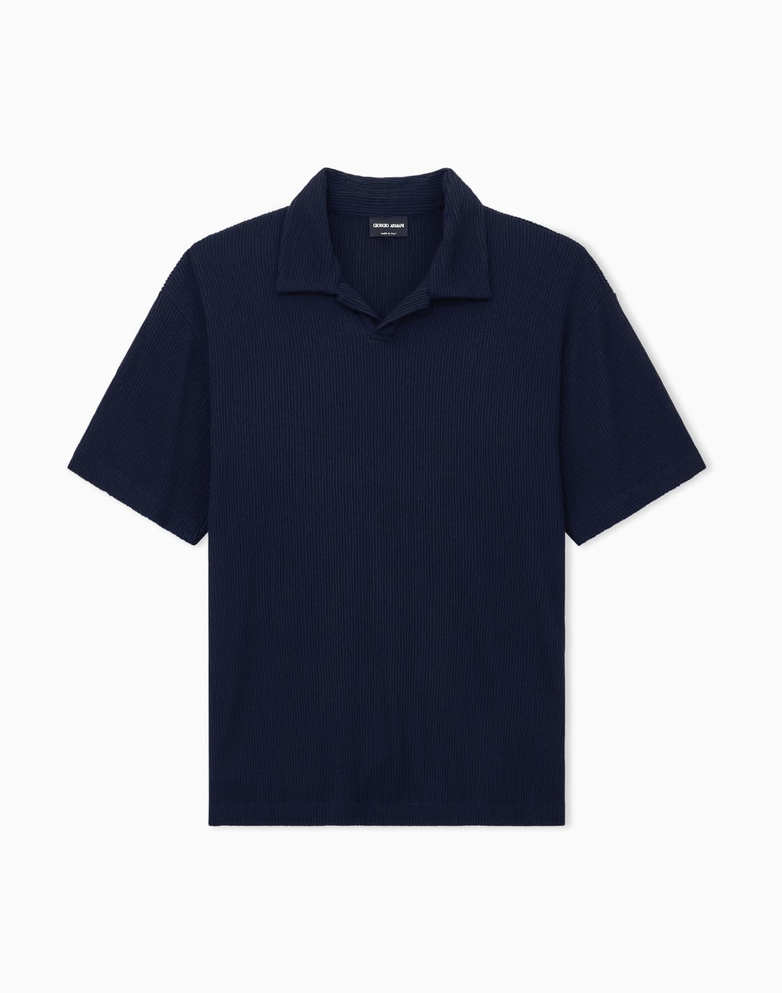 polo-de-manga-corta-de-punto-seersucker-acanalado-azul-marino--giorgio-armani