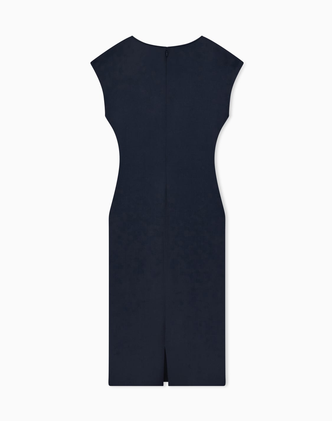 dress-short-sleeved-sheath-in-double-stretch-virgin-wool-grey--giorgio-armani
