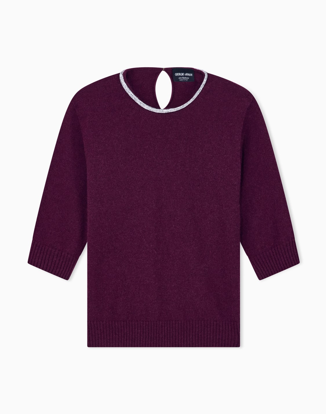 jersey-de-cachemira-de-manga-corta-con-microcristales-burdeos--giorgio-armani