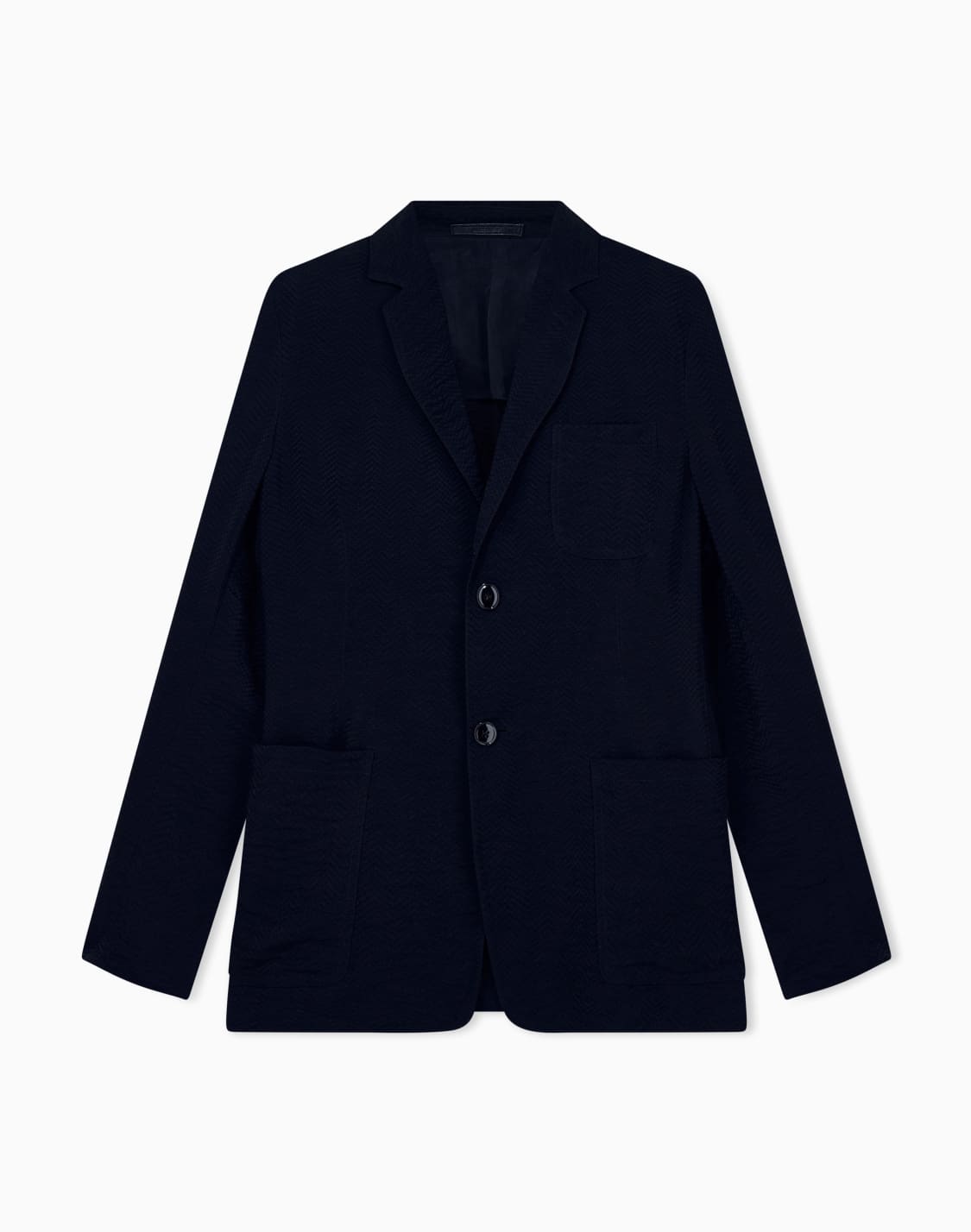 regular-fit-blazer-mit-reverskragen-und-fischgratmuster-schwarz--giorgio-armani