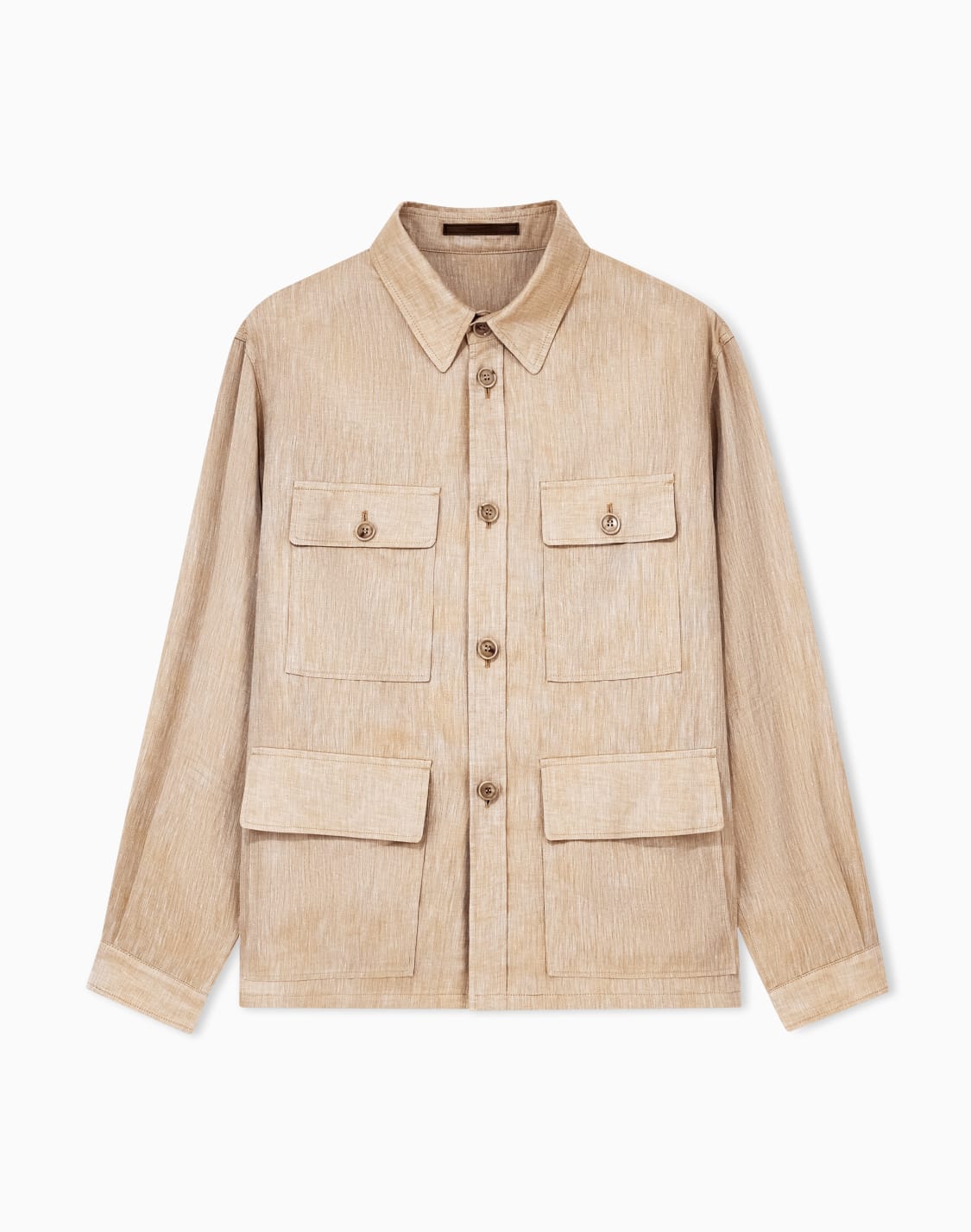 hemdjacke-im-oversize-fit-aus-leinen-mit-brusttaschen-beige--giorgio-armani