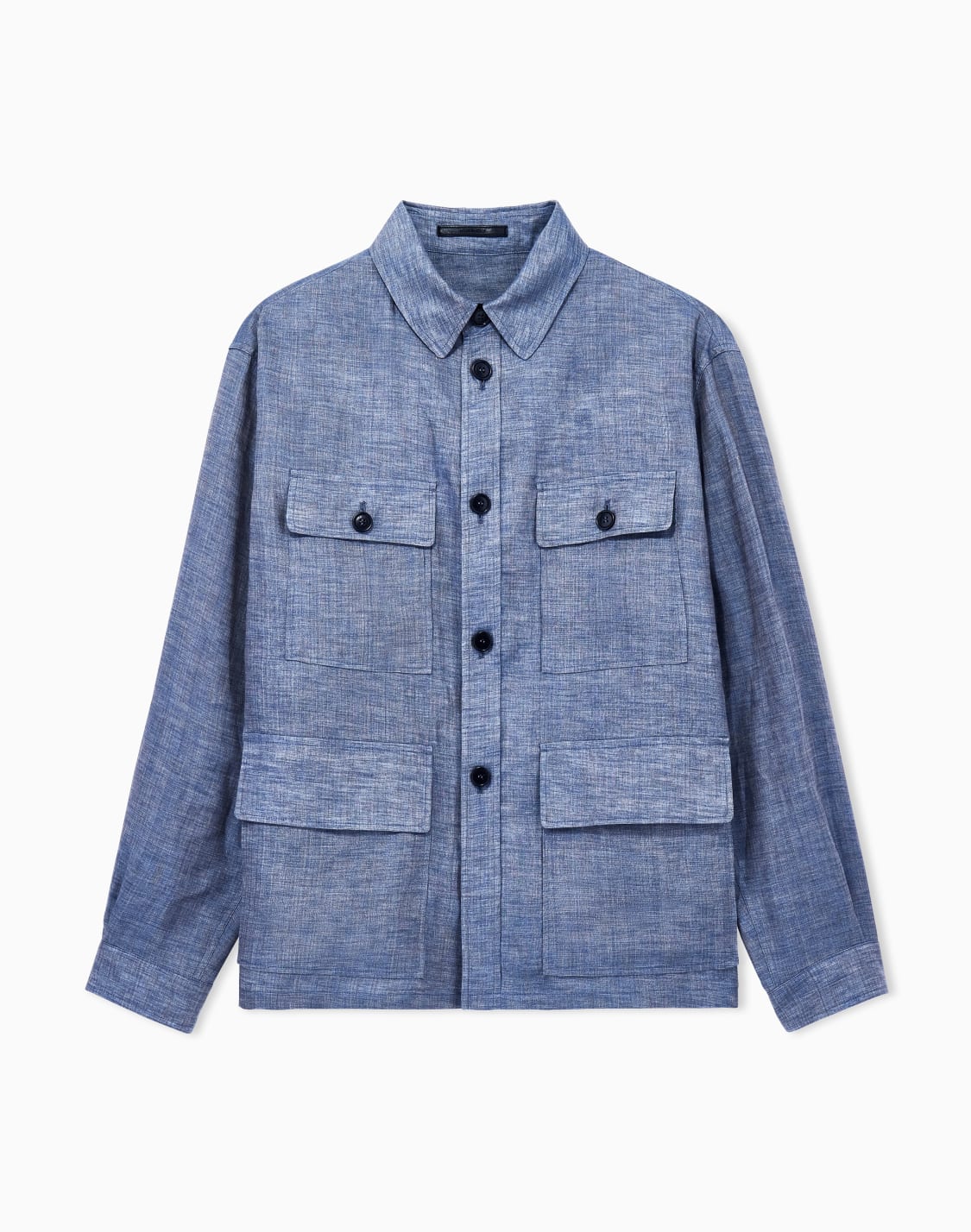 shirt-jacket-with-oversized-fit-in-iridescent-yarn-dyed-linen-light-blue--giorgio-armani