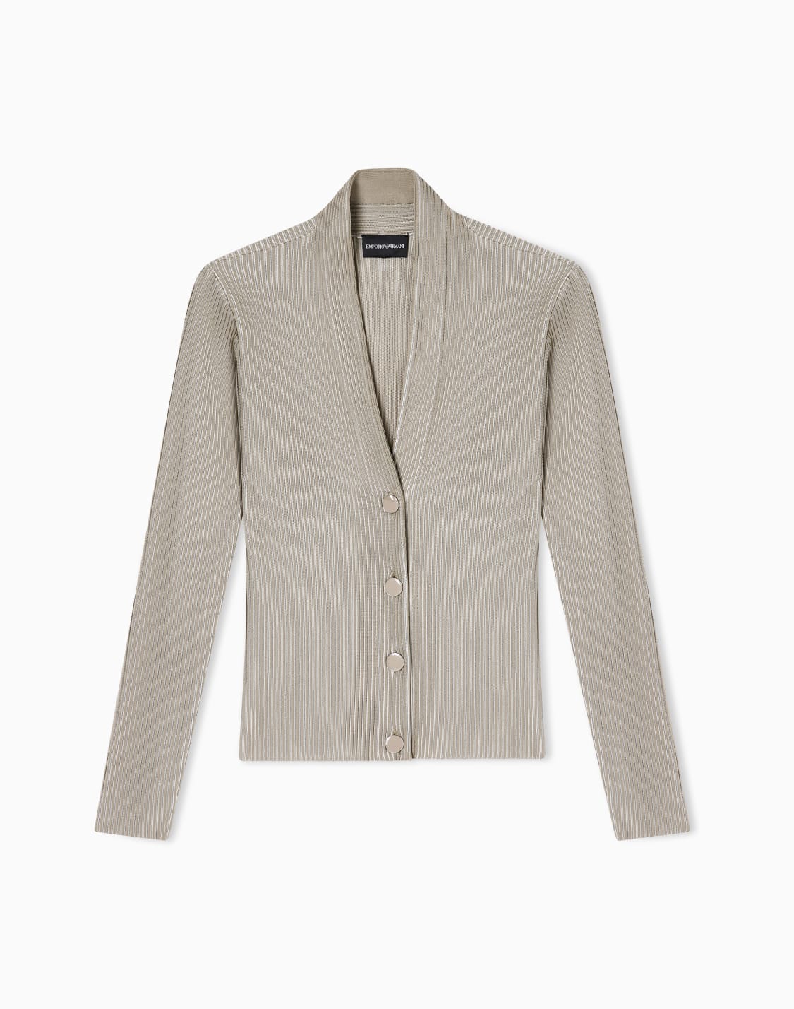 ニットカディガン-リブエフェクト-ベジュ--emporio-armani