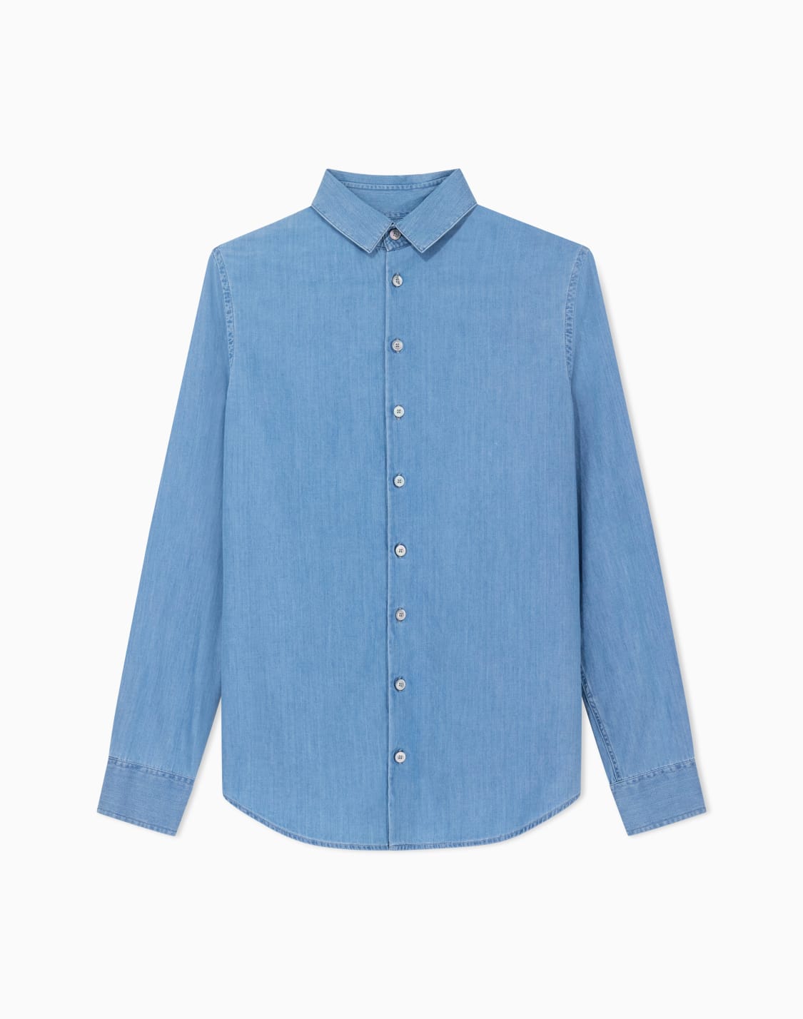 デニムコレクション-シャツ-コットンデニム-ブル--giorgio-armani