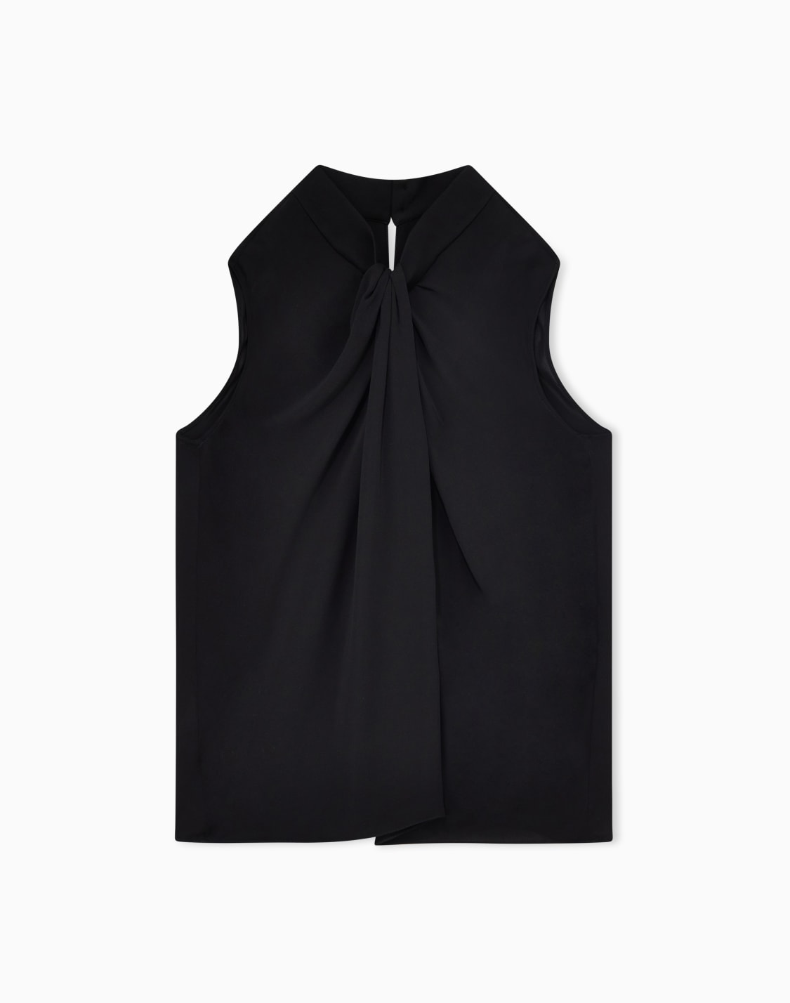 ブラウス-ウォッシュドシルク-ダブルジョゼット-ブラック--giorgio-armani