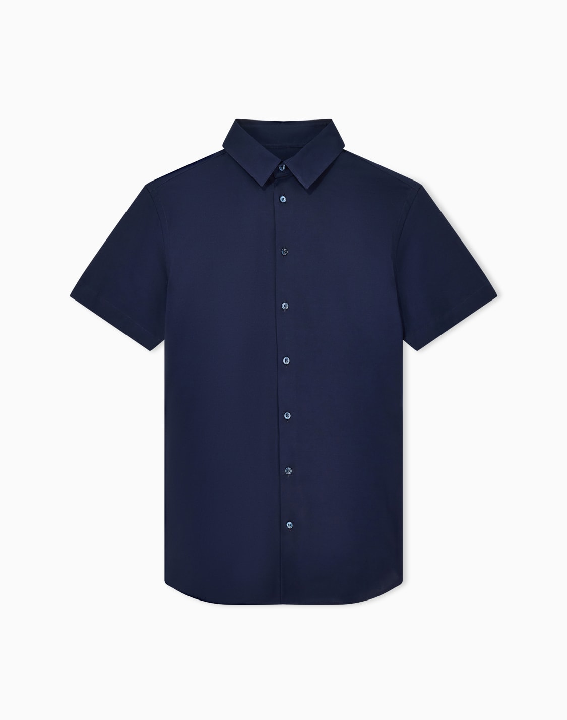 chemise-manches-courtes-en-jersey-de-coton-bleu-marine--giorgio-armani