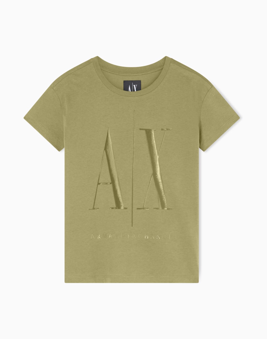 t-shirt-coupe-dcontracte-en-jersey-de-coton-vert--armani-exchange