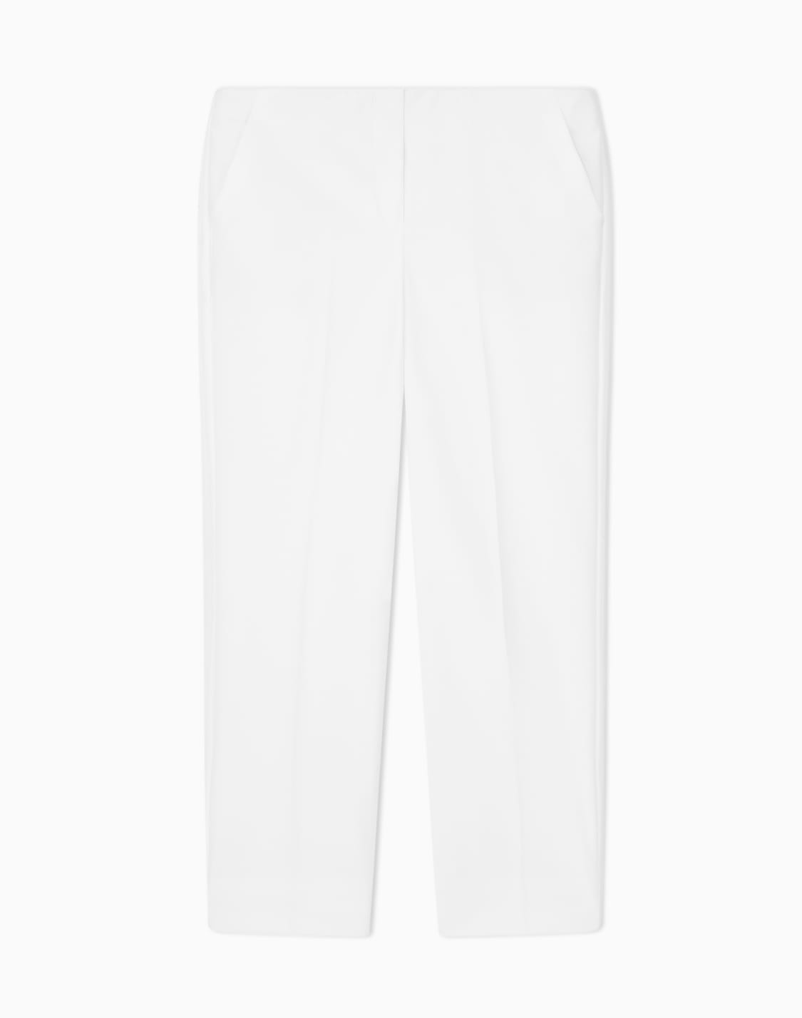 九分丈パンツ-ストレッチギャバジン-ホワイト--emporio-armani