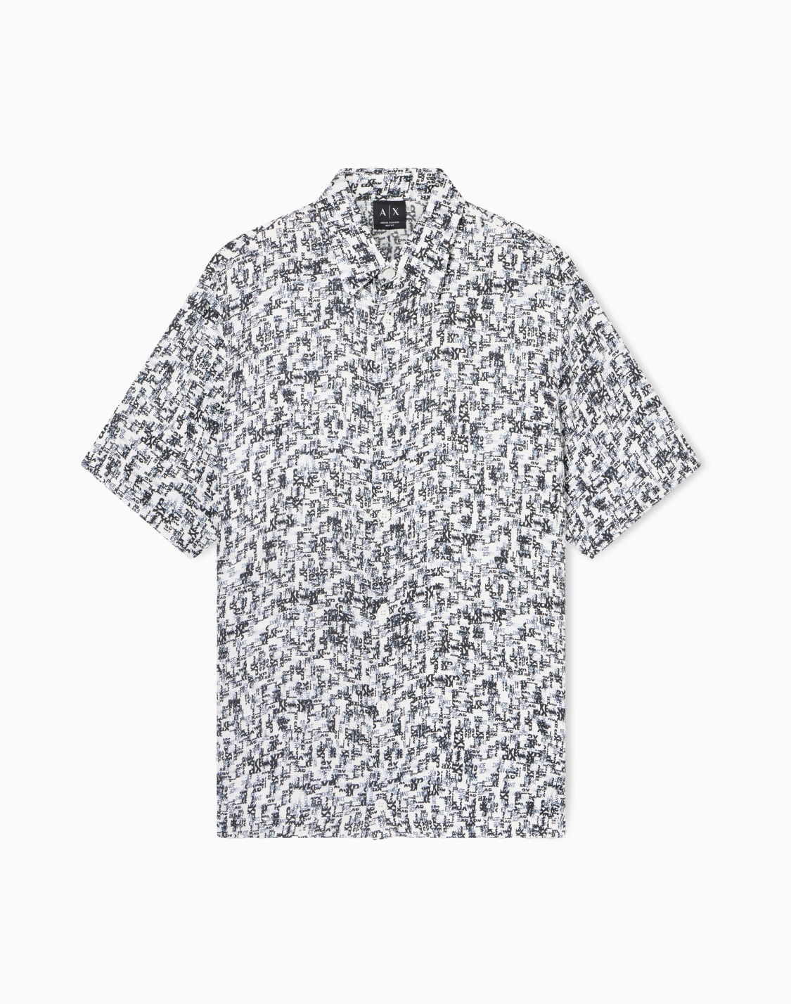 camicia-in-twill-di-viscosa-blu--armani-exchange