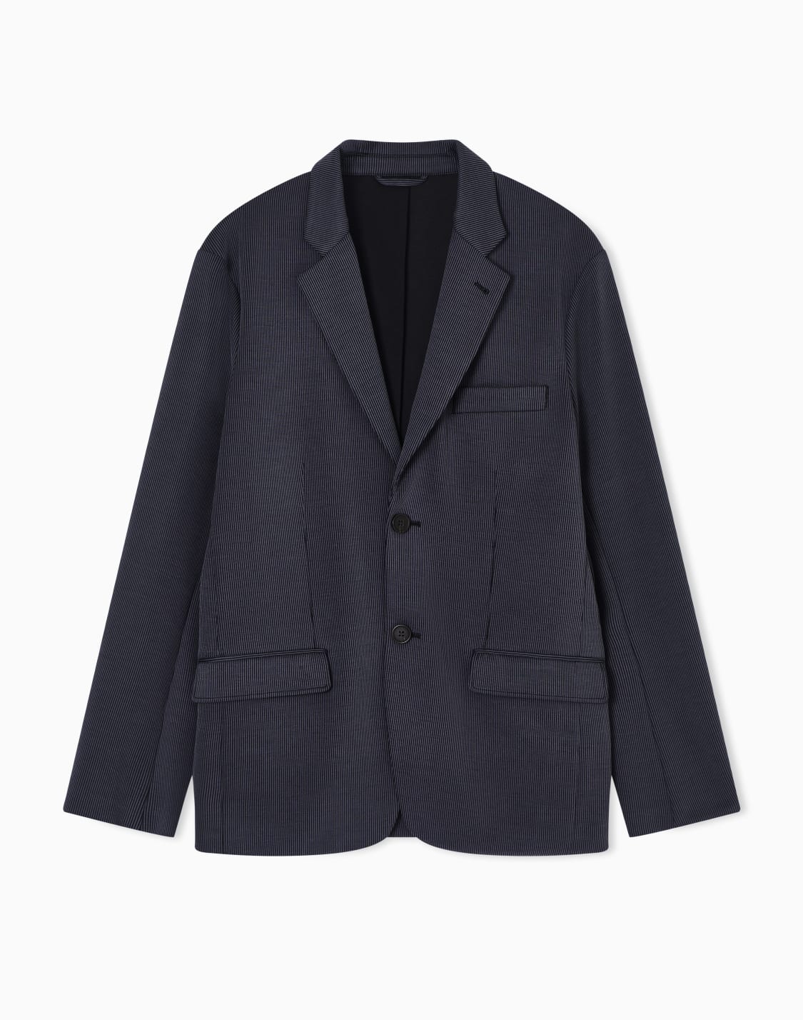 single-breasted-blazer-in-cannet-with-a-plated-effect-navy-blue--emporio-armani
