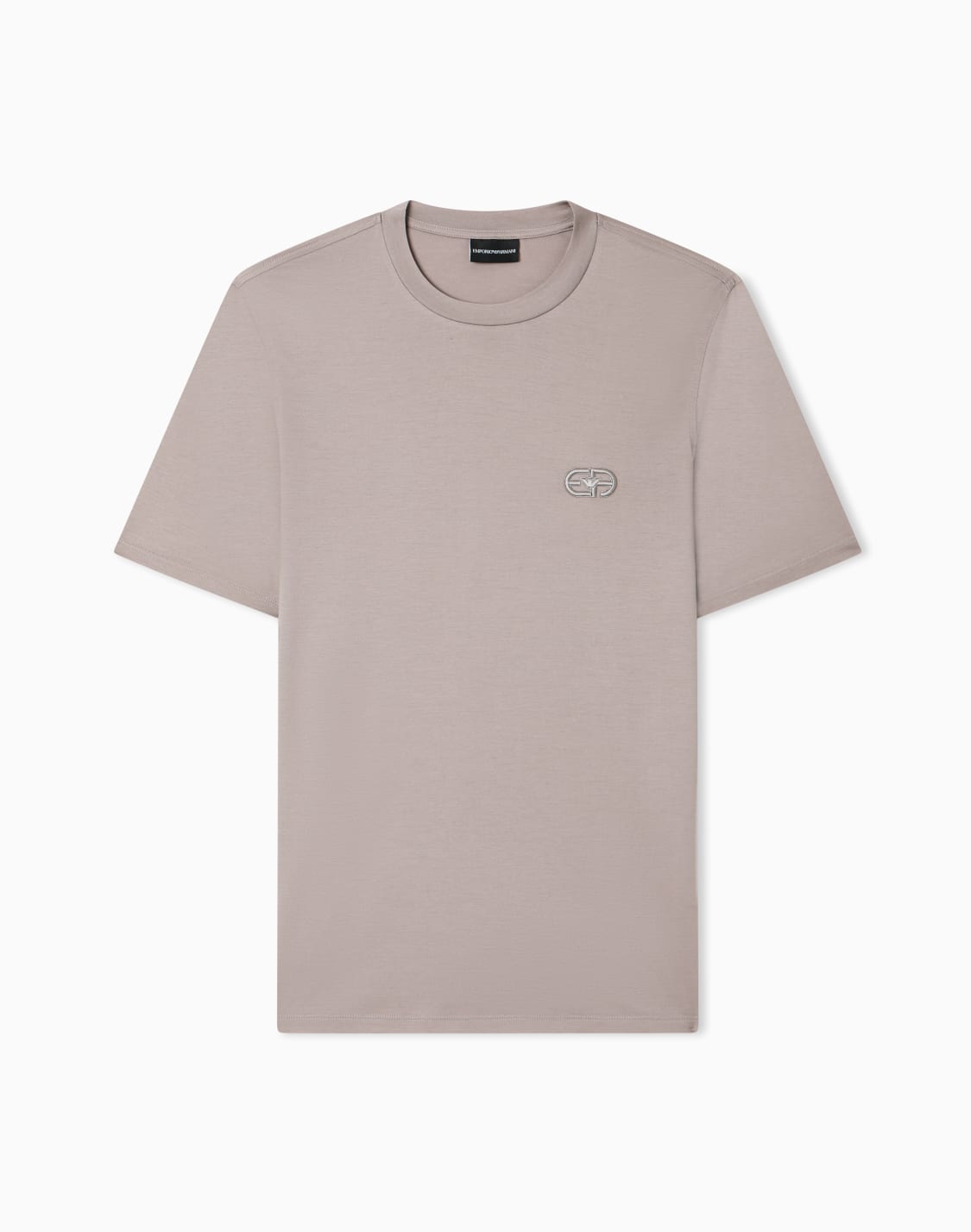 t-shirt-in-jersey-misto-lyocell-con-ricamo-logo-ea-grigio--emporio-armani
