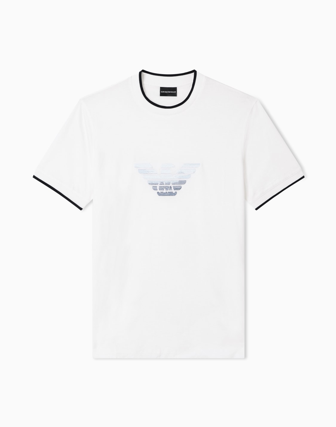 slim-fit-t-shirt-in-a-lyocell-blend-jersey-featuring-a-gradient-eagle-embroidery-white--emporio-armani