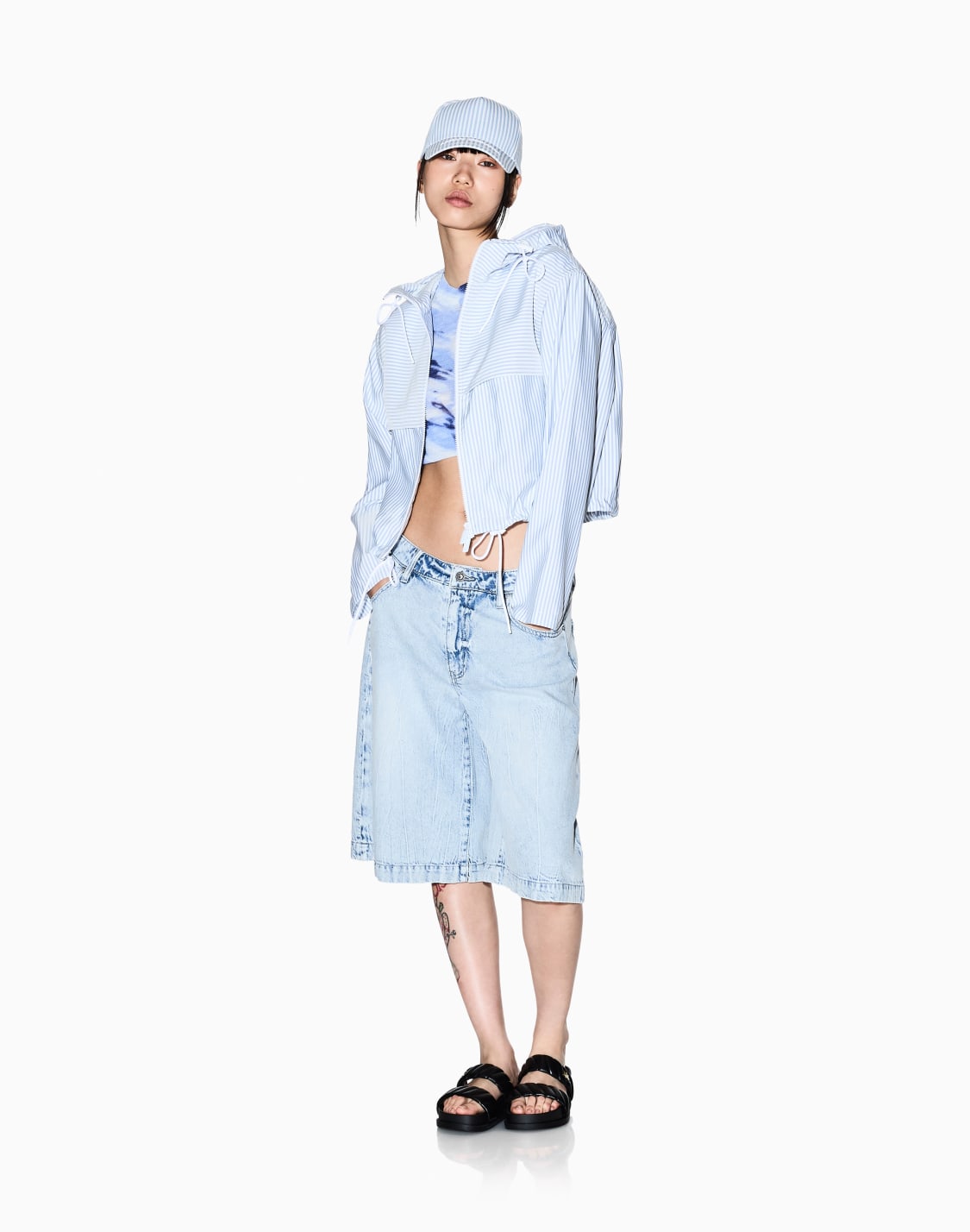 oversize-vertical-striped-blouson-light-blue--armani-exchange